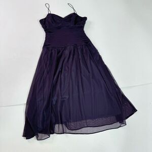 Sangria Dress Womens 12 dark Purple sleeveless Whimsigoth Fairy Knee Length